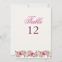Numéro de table de mariage floral cygne perle clas