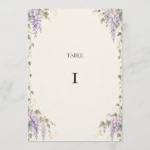 Numéro de table de mariage lavande du jardin de gl