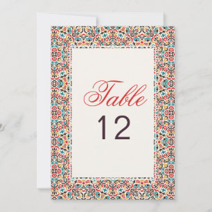 Numéro de Table de Mariage Mandala Géométrique en