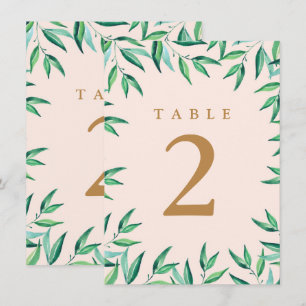 Numéro de table de mariage moderne Tropical Beach