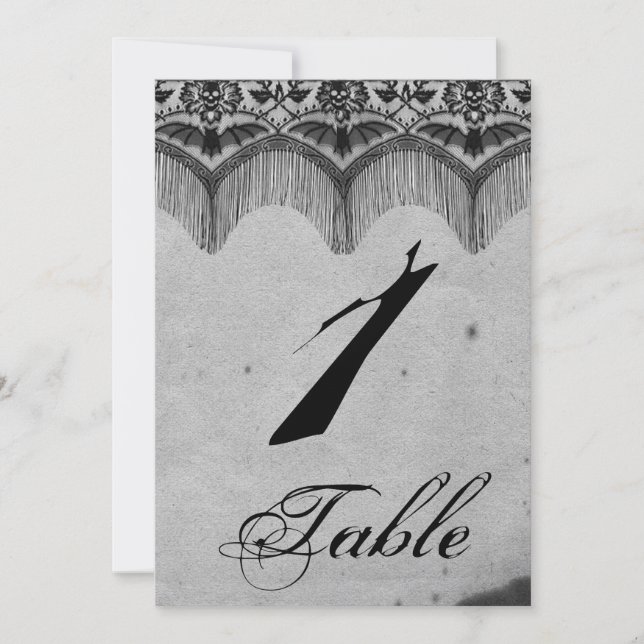 Numéro de table de mariage Posh gothique élégant d (Devant)