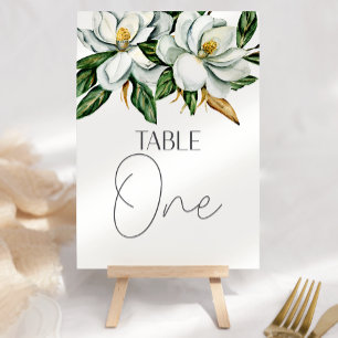 Numéro de table de mariage rustique floral Magnoli