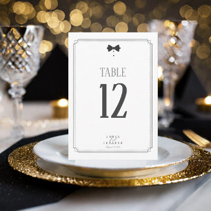 Numéro de table de mariage sur mesure en noir ID10