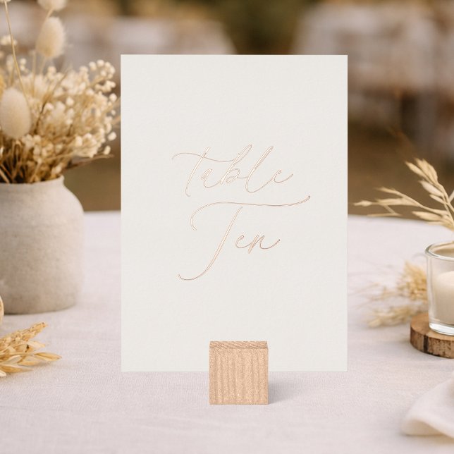 Numéro de table de mariage Table Ten | Vrai feuill (Créateur téléchargé)