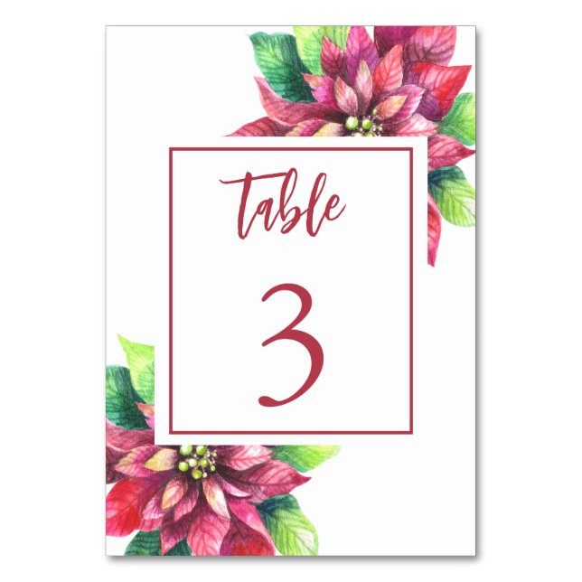 Numéro de table de Noël Carte (Par défaut)