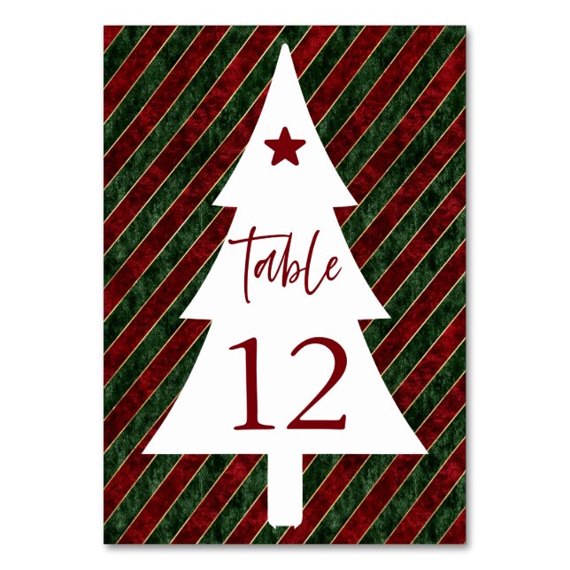 Numéro de table de Noël Carte (Par défaut)