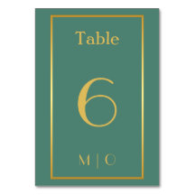 Numéro de table de Noël élégant