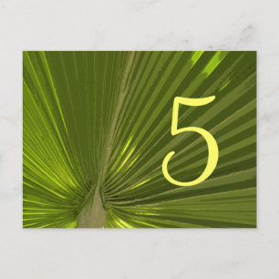 Numéro de table de palme tropicale
