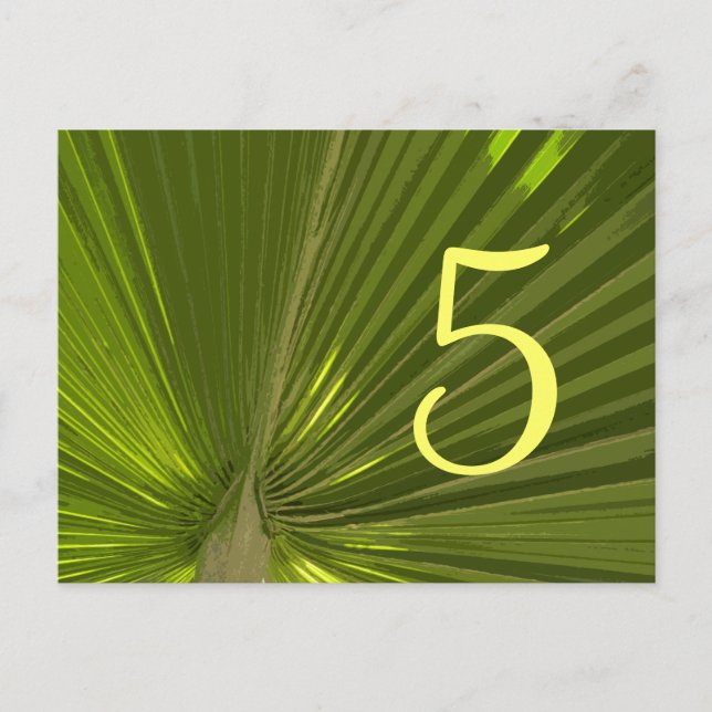Numéro de table de palme tropicale (Devant)