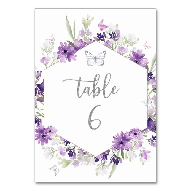 Numéro de table de papillon bleu argenté (Par défaut)