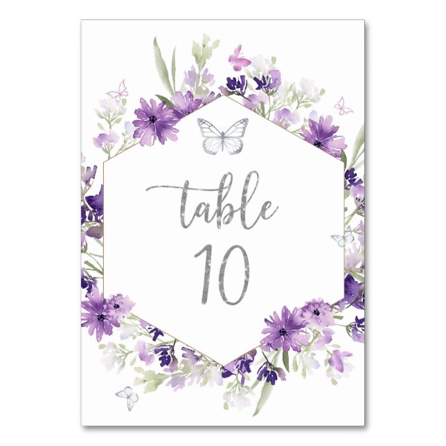 Numéro de table de papillon bleu argenté (Par défaut)