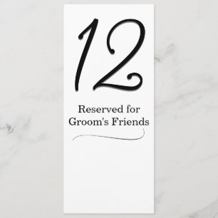 Numéro de table de réception de mariage
