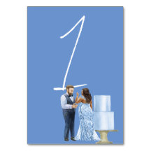 Numéro de table de réception de mariage Blue Jewel