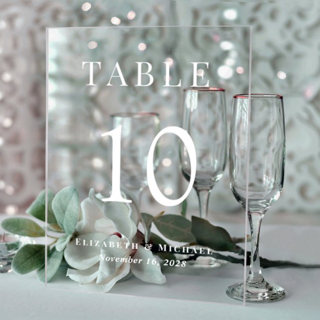 Numéro de table de réception de mariage élégant (Créateur téléchargé)