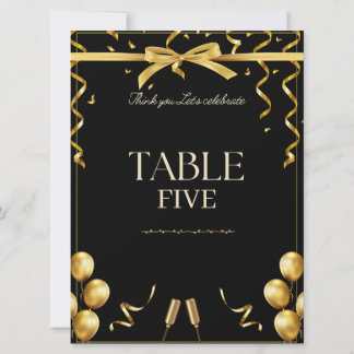 Numéro de table de retraite en or de prestige pers