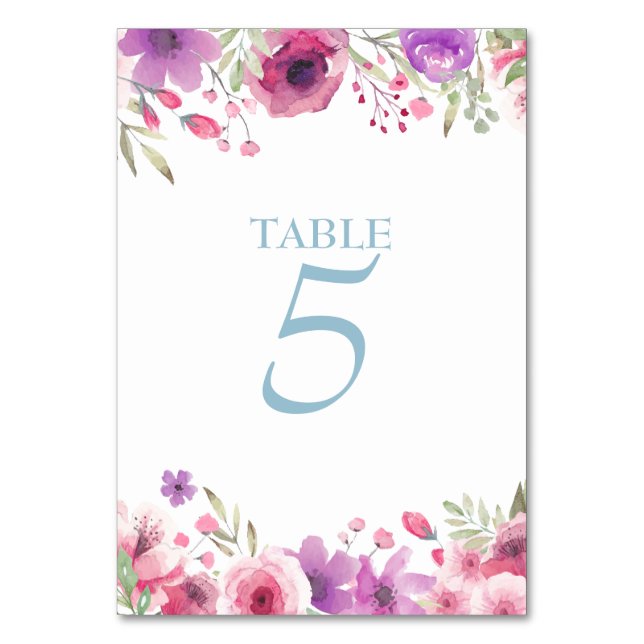 Numéro de table de roses de jardin de campagne à l (Dos)