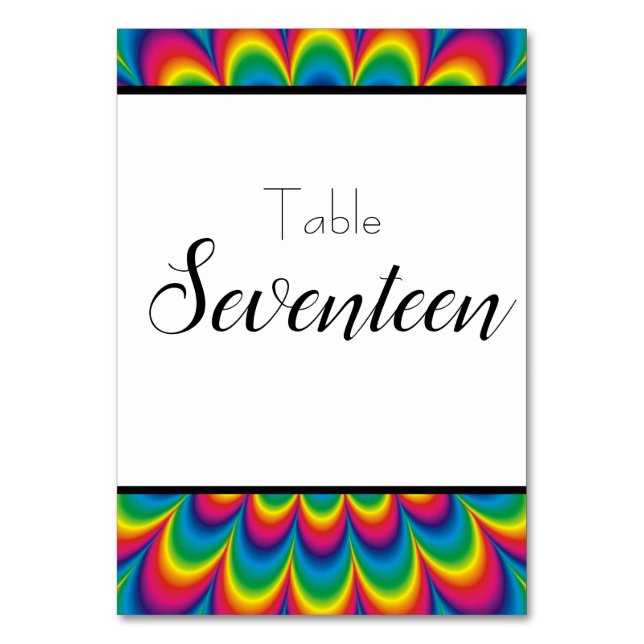 Numéro de table de teinture à tarte psychédélique (Par défaut)