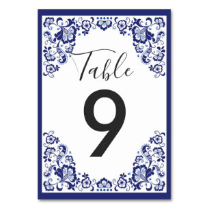 Numéro De Table Delfts Blauw Réception de mariage bleu Delft Hol