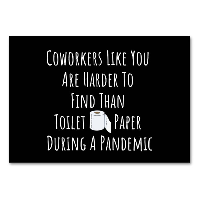 Numéro De Table Des Cotravailleurs Comme Vous Sont Plus Difficiles (Devant)