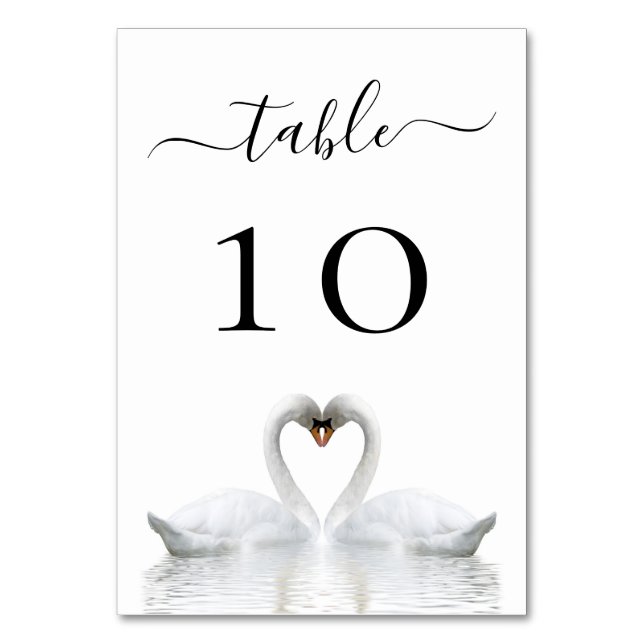 Numéro de table des cygnes blancs mariages (Par défaut)
