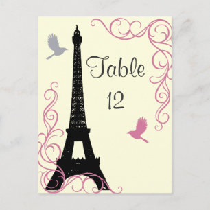 Numéro de table des Inséparables (blanc cassé)