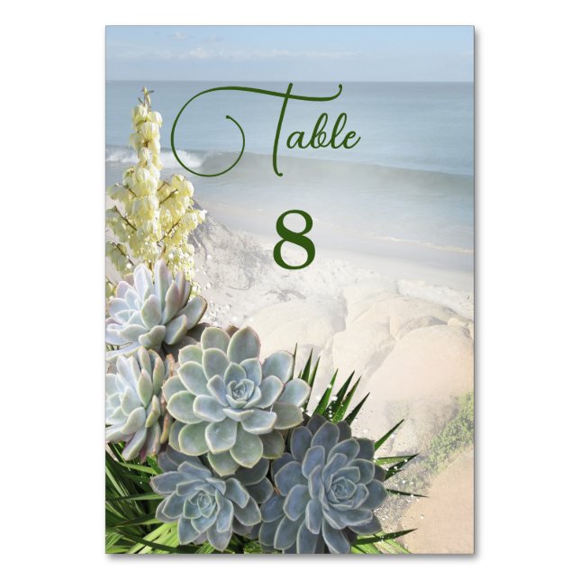 Numéro De Table Des teintes succulentes de blues pâles (Par défaut)