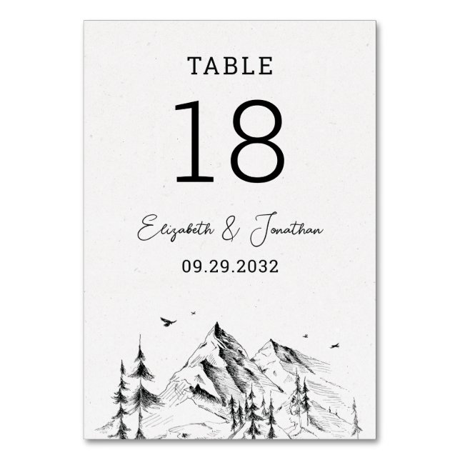 Numéro de table dessinée à la main de la forêt de  (Par défaut)