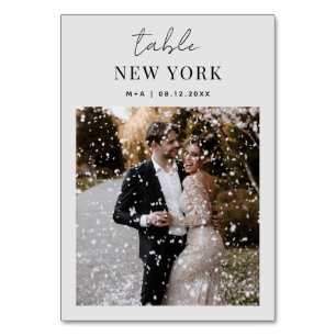 Numéro De Table Destination de voyage de mariage Photo et nom