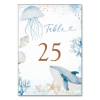 Numéro de table d'été Océan Bleu Vous Bientôt