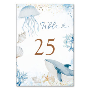 Numéro de table d'été Océan Bleu Vous Bientôt