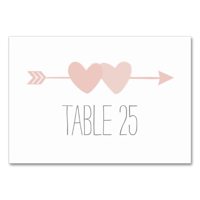 Numéro De Table Deux coeurs (Devant)