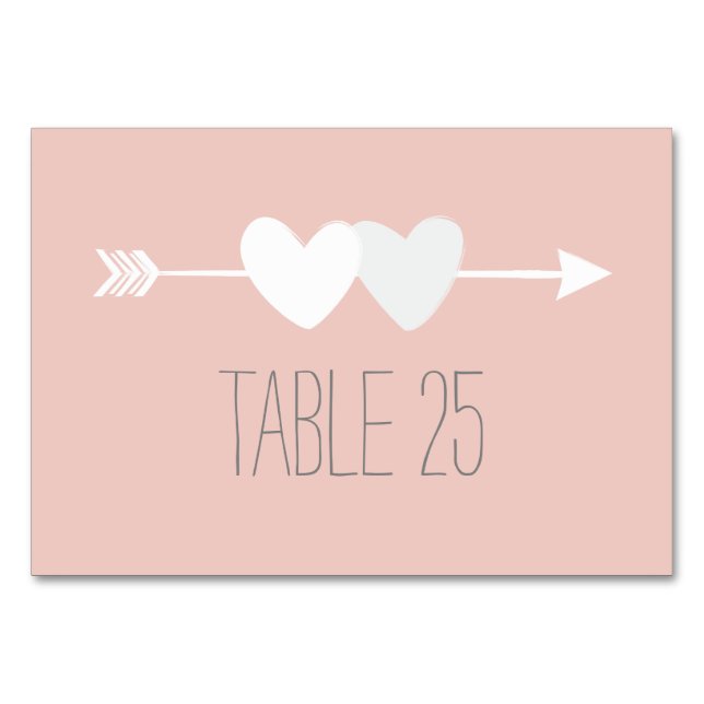 Numéro De Table Deux cœurs (Devant)