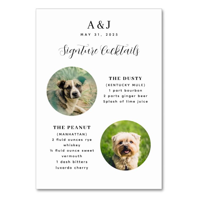 Numéro De Table Deux recettes et Photos Mariage Signature Menu Boi (Par défaut)