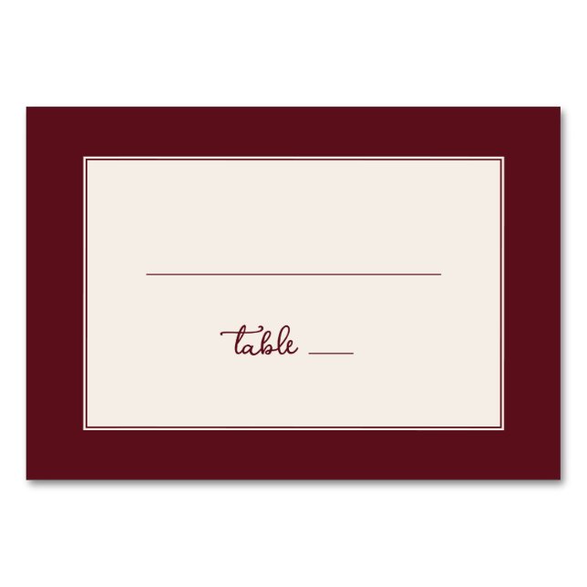 Numéro De Table Devoir de table minimaliste marron élégant (Devant)