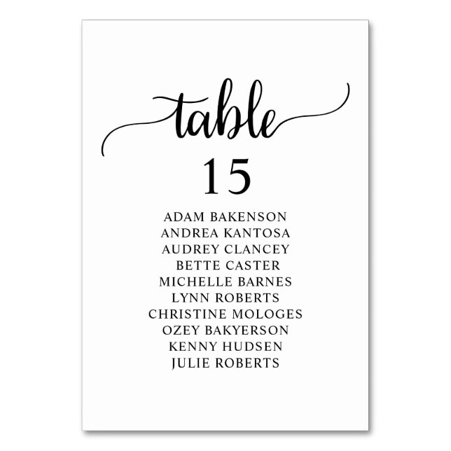 Numéro De Table Dîner mariage, Invités Rustiques Sièges Tableau Ta (Par défaut)