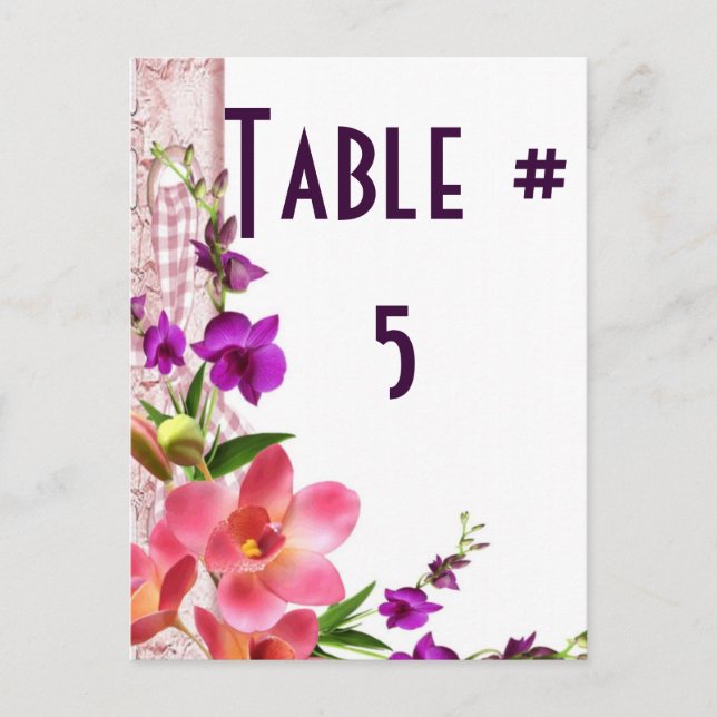Numéro de table d'invité (Devant)