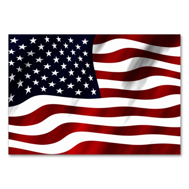 Numéro De Table Drapeau américain (Devant)