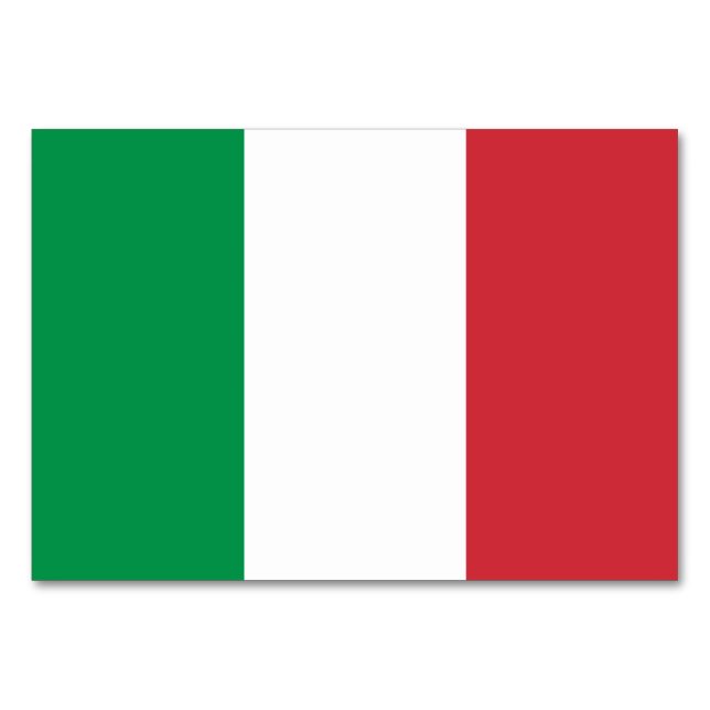 Numéro De Table Drapeau de l'Italie (Devant)