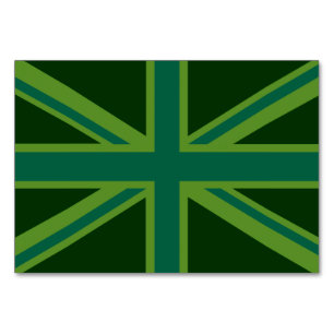 Numéro De Table Drapeau vert Union Jack