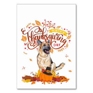 Numéro De Table Drôle don Thanksgiving allemand berger chien
