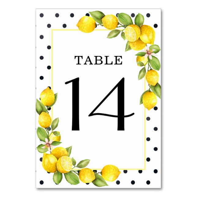 Numéro de table du citron de taille principale (Par défaut)