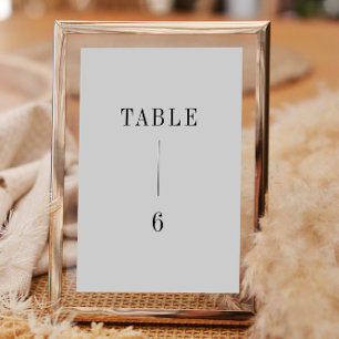 Numéro de table du Mariage contemporain moderne