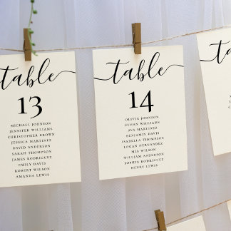 Numéro de table du Mariage de crème Poignée Graphi