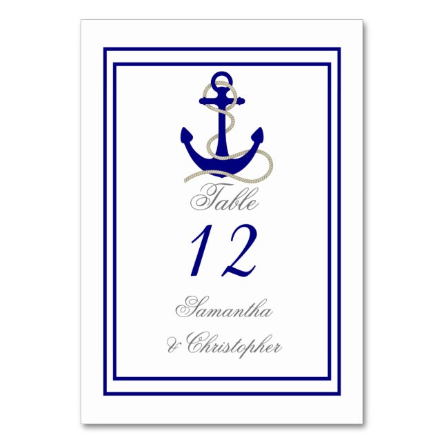 Numéro de table du mariage de l'ancre du bateau (Par défaut)