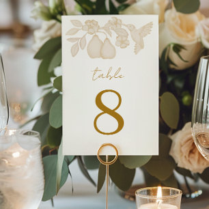 Numéro de table du Mariage de poire Gold Perfect