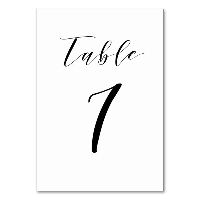 Numéro de table du Mariage de script minimaliste n (Par défaut)