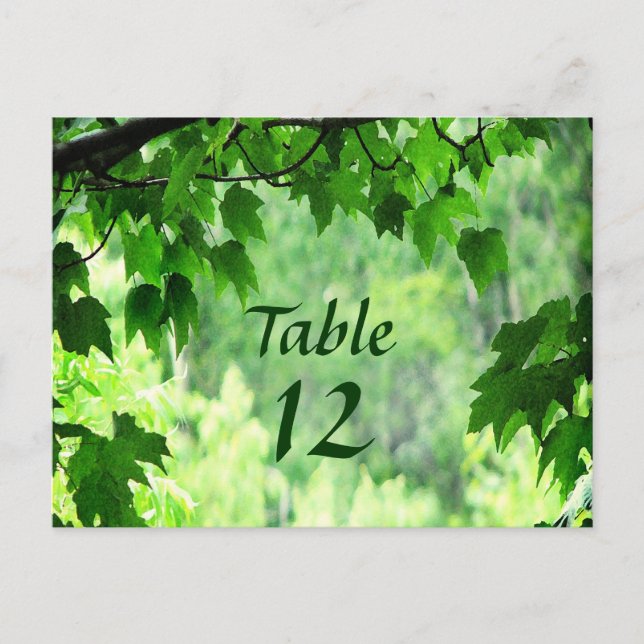 Numéro de table du Mariage feuillet (Devant)