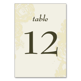 Numéro de table du Mariage Gold Blooms