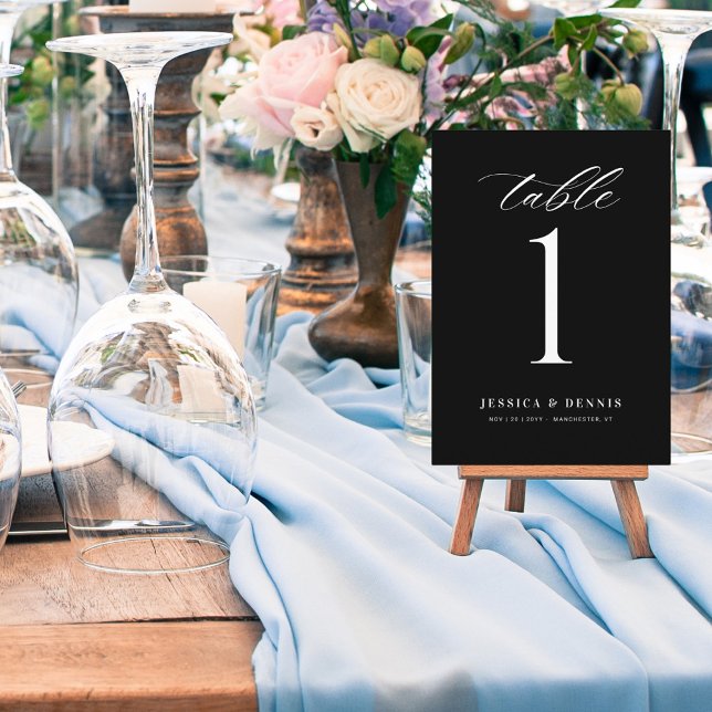 Numéro de table du script de calligraphie élégante (Créateur téléchargé)