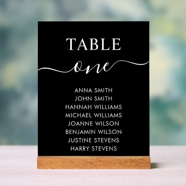 Numéro de table du tableau de mariage simple et él (Neutre)
